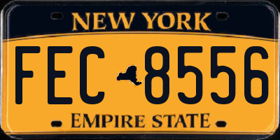 NY license plate FEC8556