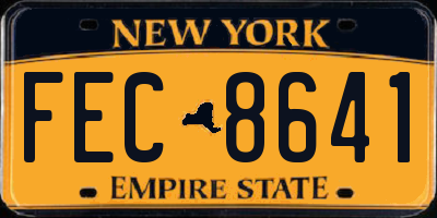 NY license plate FEC8641
