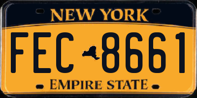 NY license plate FEC8661