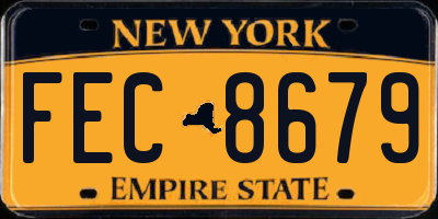 NY license plate FEC8679