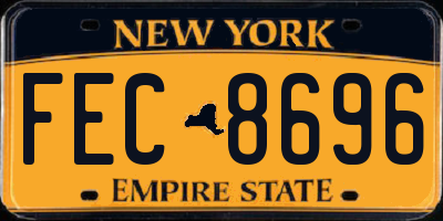 NY license plate FEC8696