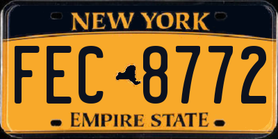 NY license plate FEC8772