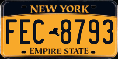 NY license plate FEC8793