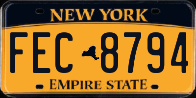 NY license plate FEC8794