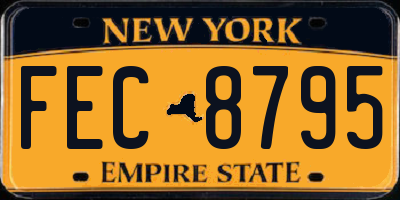 NY license plate FEC8795