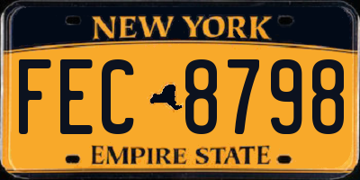 NY license plate FEC8798
