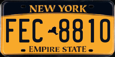 NY license plate FEC8810