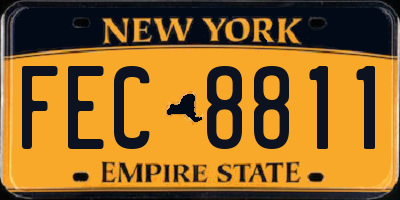 NY license plate FEC8811