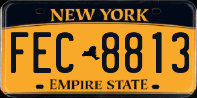 NY license plate FEC8813