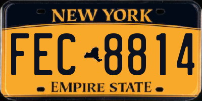 NY license plate FEC8814