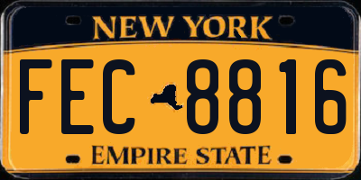 NY license plate FEC8816