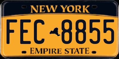NY license plate FEC8855