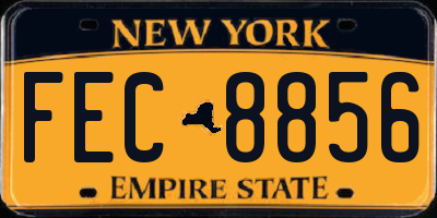 NY license plate FEC8856