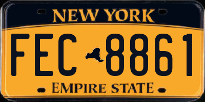 NY license plate FEC8861