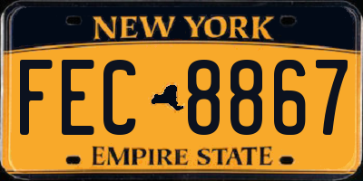 NY license plate FEC8867