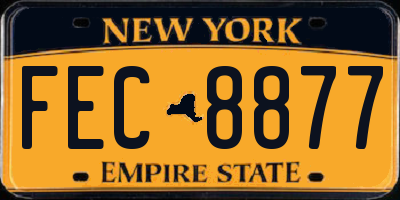 NY license plate FEC8877