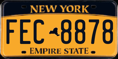 NY license plate FEC8878