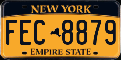NY license plate FEC8879