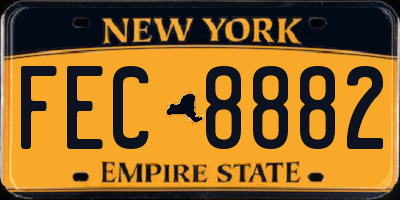 NY license plate FEC8882