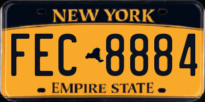 NY license plate FEC8884