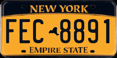 NY license plate FEC8891