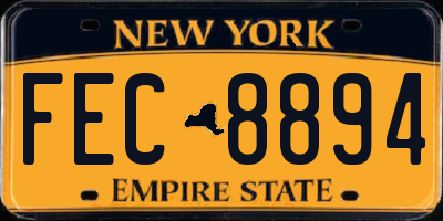 NY license plate FEC8894