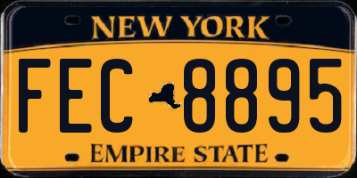 NY license plate FEC8895