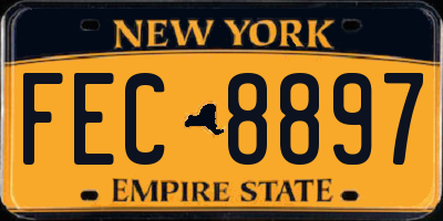 NY license plate FEC8897