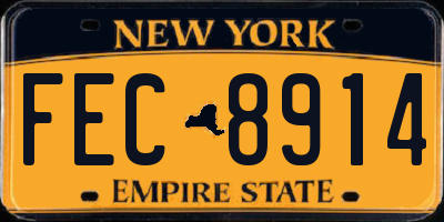 NY license plate FEC8914
