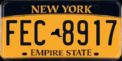 NY license plate FEC8917