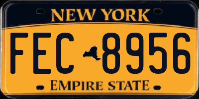 NY license plate FEC8956