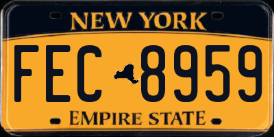 NY license plate FEC8959