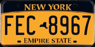 NY license plate FEC8967