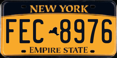NY license plate FEC8976