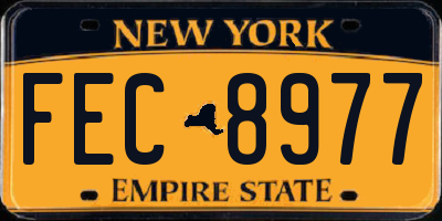 NY license plate FEC8977