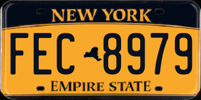 NY license plate FEC8979