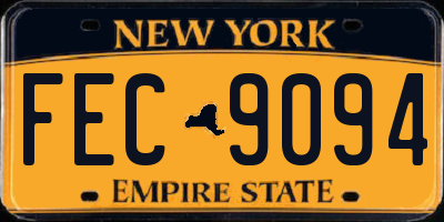 NY license plate FEC9094