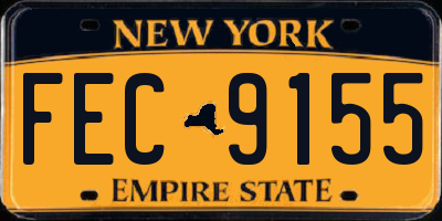 NY license plate FEC9155