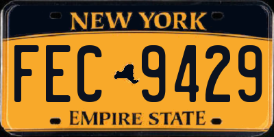 NY license plate FEC9429