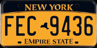 NY license plate FEC9436