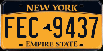 NY license plate FEC9437