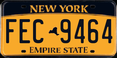 NY license plate FEC9464