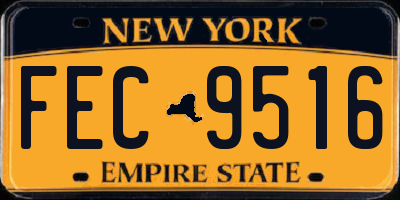 NY license plate FEC9516