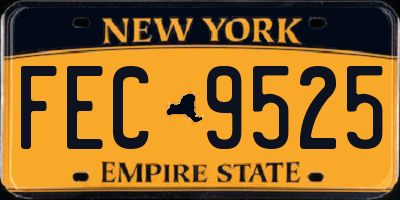 NY license plate FEC9525