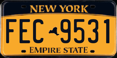 NY license plate FEC9531
