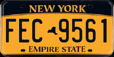 NY license plate FEC9561