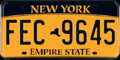 NY license plate FEC9645