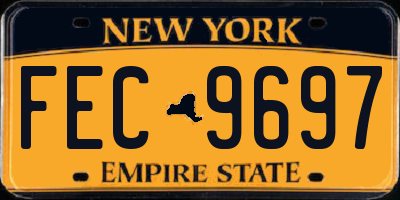 NY license plate FEC9697