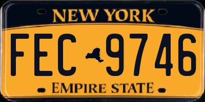 NY license plate FEC9746
