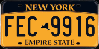 NY license plate FEC9916